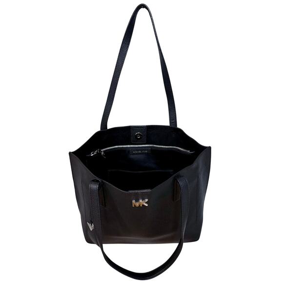 MICHAEL KORS Black Leather Tote Bag - “Ana” - Perfect Lux Designer Everyday Bag! - Picture 3 of 11